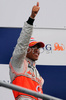 Lewis Hamilton (GBR), McLaren Mercedes on podium during Formula 1 Grand Prix of Belgium in Spa Francorchamps. Formula 1 Grand Prix of Belgium was held on Sunday, 7th of September 2008 in Spa Francorchamps, Belgium.
