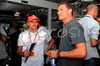 Heikki Kovalainen (FIN), McLaren Mercedes and David Coulthard (GBR), Red Bull Racing before free practice session for Formula 1 Grand Prix of Italy in Monza. Free practice session for Formula 1 Grand Prix of Italy in Monza was held on Thursday, 11th of September 2008 in Monza, Italy <br> 
