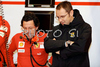 Luca Baldisseri (ITA), chief race engineer, Scuderia Ferrari and Stefano Domenicali (ITA), Scuderia Ferrari Director of the Gestione Sportiva during testing session of new Scuderia Ferrari F60 Formula 1 car. Testing session of Scuderia Ferrari was held on Monday, 12th of January 2009 in Maranello, Italy.
