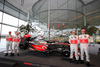 Gary Paffett (GBR), Test Driver, Heikki Kovalainen (FIN), Lewis Hamilton (GBR) and Pedro de la Rosa (ESP) with their McLaren Mercedes MP4-24 during presentation of new Mclaren Mercedes Formula 1 race car. Presentation of Mclaren Mercedes Formula 1 team was held in Woking, Great Britain, on 17th of January 2009.
