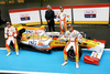 Fernando Alonso, Flavio Briatore and Nelson Piquet Jr during presentation of new Renault R29 Formula 1 race car. Presentation of Renault Formula 1 team was held in Portimao, Portugal, on 19th of January 2009.
