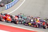 Start beim breossen Preis von Oesterreich, Daniel Ricciardo, (AUS, Infiniti Red Bull Racing), Fernando Alonso, (ESP, Scuderia Ferrari), Nico Rosberg, (GER, Mercedes AMG Petronas Formula One Team) during the Race of the Austrian Formula One Grand Prix at the Red Bull Ring in Spielberg, Austria, 2014/06/22.
