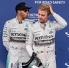 Lewis Hamilton, (GBR, Mercedes AMG Petronas F1 Team), Nico Rosberg, (GER, Mercedes AMG Petronas F1 Team) after the Qualifying of the Austrian Formula One Grand Prix at the Red Bull Ring in Spielberg, Austria, 2015/06/20.
