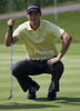 Martin Kaymer (GER) lines up a putt on day one of the Celtic Manor Wales Open 2010, in the Celtic Manor Resort and Golf Club, part of the Race to Dubai tournament.i
