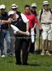 Colin Montgomerie (GBR) playing a shot on day one of the Celtic Manor Wales Open 2010, in the Celtic Manor Resort and Golf Club, part of the Race to Dubai tournament.
