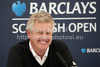 Colin Montgomerie (GBR) during his press conference on the preview day of the PGA European Tour, Barclays Scottish Open part of the race to Dubai. 

