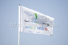 A green pin flag flutters in the wind during the first round of the European Tour Golf tournament, Open de Andalucia de Golf by Turkish Airlines, held at the Parador Malaga Golf Club, Malaga Spain.
