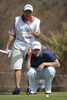 Bernd Wiesberger (AUT) and caddie during the first round of the European Tour Golf tournament, Open de Andalucia de Golf by Turkish Airlines, held at the Parador Malaga Golf Club, Malaga Spain.

