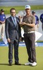 Mikko Ilonen of Finland with Prince Daniel after the Nordea Masters Golf Tournament of European Tour at the Bro Hof Slott, Bro, Sweden.  Nordea Masters Golf Tournament of European Tour at the Bro Hof Slott, Bro, Sweden was played on 2nd of June 2013.
