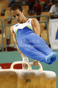 Saso Bertoncelj of Slovenia performing during 6th Artistic gymnastics World Cup in Maribor, Slovenia. First day of traditional 43rd Salamun memorial which also counts as Artistic gymnastics World cup was held in Maribor, Slovenia on Saturday, 8th of May 2010.
