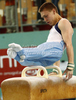 Juho Kanerva of Finland performing during 6th Artistic gymnastics World Cup in Maribor, Slovenia. First day of traditional 43rd Salamun memorial which also counts as Artistic gymnastics World cup was held in Maribor, Slovenia on Saturday, 8th of May 2010.
