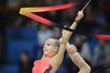Jouki Tikkanen of Finland competes in RSG Schmiden International 2013, rhythmic gymnastics competions which was held on 10th of March 2013 in Fellbach Schmieden, Germany.
