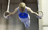 Second placed Markku Vahtila of Finland during competition on rings of Artistic gymnastics World Challenge Cup Ljubljana 2013, which was held on Saturday, 27th of April 2013 in Tivoli Arena in Ljubljana, Slovenia
