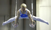 Second placed Markku Vahtila of Finland during competition on rings of Artistic gymnastics World Challenge Cup Ljubljana 2013, which was held on Saturday, 27th of April 2013 in Tivoli Arena in Ljubljana, Slovenia
