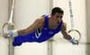 Third placed Alexander Naddour of USA during competition on rings of Artistic gymnastics World Challenge Cup Ljubljana 2013, which was held on Saturday, 27th of April 2013 in Tivoli Arena in Ljubljana, Slovenia
