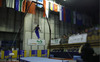 Third placed Alexander Naddour of USA during competition on rings of Artistic gymnastics World Challenge Cup Ljubljana 2013, which was held on Saturday, 27th of April 2013 in Tivoli Arena in Ljubljana, Slovenia
