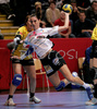 Camille Ayglon (no.11) of Metz Handball during second round match of Women Champions league between RK Krim, Ljubljana, Slovenia, and Metz Handball, Metz, France. Match between RK Krim and Metz Handball was played on 9th of November 2008 in Kodeljevo Arena in Ljubljana, Slovenia. Match ended with victory of Metz, who defeated RK Krim with 26:31.
