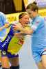 Kristina Flognman of Sweden in defense during womens qualifying match for European Championship 2012  between Slovenia and Sweden. Qualification match for European Handball Championships 2012 between Slovenia and Sweden was played in Velenje, Slovenia, on Thursday, 31st of May 2012.
