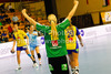 Gabriella Kain of Sweden celebrating victory during womens qualifying match for European Championship 2012  between Slovenia and Sweden. Qualification match for European Handball Championships 2012 between Slovenia and Sweden was played in Velenje, Slovenia, on Thursday, 31st of May 2012.
