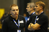 Head coach of Switzerland, Michael Suter during EHF European championships qualifications match between Slovenia and Switzerland. EHF European championships qualifications match between Slovenia and Switzerland was played on Wednesday, 2nd of November 2016 in Rdeca dvorana in Velenje, Slovenia.
