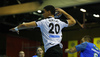 Luka Maros of Switzerland during EHF European championships qualifications match between Slovenia and Switzerland. EHF European championships qualifications match between Slovenia and Switzerland was played on Wednesday, 2nd of November 2016 in Rdeca dvorana in Velenje, Slovenia.
