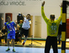 Roman Sidorowicz of Switzerland during EHF European championships qualifications match between Slovenia and Switzerland. EHF European championships qualifications match between Slovenia and Switzerland was played on Wednesday, 2nd of November 2016 in Rdeca dvorana in Velenje, Slovenia.

