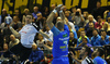 Roman Sidorowicz of Switzerland during EHF European championships qualifications match between Slovenia and Switzerland. EHF European championships qualifications match between Slovenia and Switzerland was played on Wednesday, 2nd of November 2016 in Rdeca dvorana in Velenje, Slovenia.
