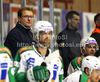 Coach of HDD Tilia Olimpija, Hannu Jarvenpaa during ice hockey match of Slovenian league finals 2011-2012 between HK Acroni Jesenice and HDD Tilia Olimpija. Match between HK Acroni Jesenice and HDD Tilia Olimpija was held on Wednesday, 28th of March 2012 in Jesenice, Slovenia. 
