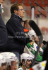 Coach of HDD Tilia Olimpija, Hannu Jarvenpaa during ice hockey match of Slovenian league finals 2011-2012 between HK Acroni Jesenice and HDD Tilia Olimpija. Match between HK Acroni Jesenice and HDD Tilia Olimpija was held on Monday, 2nd of April 2012 in Jesenice, Slovenia. 
