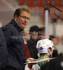 Coach of HDD Tilia Olimpija, Hannu Jarvenpaa during ice hockey match of Slovenian league finals 2011-2012 between HK Acroni Jesenice and HDD Tilia Olimpija. Match between HK Acroni Jesenice and HDD Tilia Olimpija was held on Monday, 2nd of April 2012 in Jesenice, Slovenia. 
