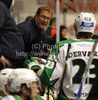 Coach of HDD Tilia Olimpija, Hannu Jarvenpaa during ice hockey match of Slovenian league finals 2011-2012 between HK Acroni Jesenice and HDD Tilia Olimpija. Match between HK Acroni Jesenice and HDD Tilia Olimpija was held on Monday, 2nd of April 2012 in Jesenice, Slovenia. 

