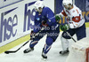 Igor Cvetek (44) of Slovenia and French player during the match of EICH Ice hockey tournament between Slovenia and France. Match between Slovenia and France  was held in Tivoli Arena in Ljubljana, Slovenia, on Friday, 9th of November 2012. during match of EIHC ice hockey tournament between Slovenia and France. Match between Slovenia and France was played in Tivoli Arena in Ljubljana, Sloveni, on Friday, 9th of November 2012. Match was won by Slovenia, who defeated France with 3-1.
