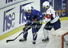 Igor Cvetek (44) of Slovenia and French player during the match of EICH Ice hockey tournament between Slovenia and France. Match between Slovenia and France  was held in Tivoli Arena in Ljubljana, Slovenia, on Friday, 9th of November 2012. during match of EIHC ice hockey tournament between Slovenia and France. Match between Slovenia and France was played in Tivoli Arena in Ljubljana, Sloveni, on Friday, 9th of November 2012. Match was won by Slovenia, who defeated France with 3-1.
