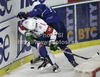 Igor Cvetek (44) of Slovenia and French player during the match of EICH Ice hockey tournament between Slovenia and France. Match between Slovenia and France  was held in Tivoli Arena in Ljubljana, Slovenia, on Friday, 9th of November 2012. during match of EIHC ice hockey tournament between Slovenia and France. Match between Slovenia and France was played in Tivoli Arena in Ljubljana, Sloveni, on Friday, 9th of November 2012. Match was won by Slovenia, who defeated France with 3-1.
