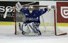 Goalkeeper Cristobal Huet of France during the match of EICH Ice hockey tournament between Slovenia and France. Match between Slovenia and France  was held in Tivoli Arena in Ljubljana, Slovenia, on Friday, 9th of November 2012. during match of EIHC ice hockey tournament between Slovenia and France. Match between Slovenia and France was played in Tivoli Arena in Ljubljana, Sloveni, on Friday, 9th of November 2012. Match was won by Slovenia, who defeated France with 3-1.
