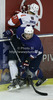 Ziga Pavlin (17) of Slovenia and Anthony Rech of France during the match of EICH Ice hockey tournament between Slovenia and France. Match between Slovenia and France  was held in Tivoli Arena in Ljubljana, Slovenia, on Friday, 9th of November 2012. during match of EIHC ice hockey tournament between Slovenia and France. Match between Slovenia and France was played in Tivoli Arena in Ljubljana, Sloveni, on Friday, 9th of November 2012. Match was won by Slovenia, who defeated France with 3-1.
