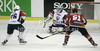 Rok Pajic (no.76) of Slovenia, Bernhard Starkbaum (no.29) of Austria and Matthias Trattnig (no.51) of Austria during match of EIHC Ice hockey tournament between Slovenia and Austria. Match between Slovenia and Austria was held in Ljubljana Hala Tivoli arena, Slovenia, on Saturday, 10th of November 2012.
