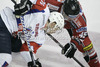 Rok Pajic (no.76) of Slovenia and David Schuler (no.45) of Austria during match of EIHC Ice hockey tournament between Slovenia and Austria. Match between Slovenia and Austria was held in Ljubljana Hala Tivoli arena, Slovenia, on Saturday, 10th of November 2012.
