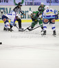 Niki Hartl (91) of EC VSV and Miha Verlic (91) of HDD Telemach Olimpija during match of EBEL league Ice hockey tournament between HDD Telemach Olimpija and EC VSV, Villach. Match between HDD Telemach Olimpija and EC VSV, Villach was held in Ljubljana Hala Tivoli arena, Slovenia, on Friday, 16th of November 2012.
