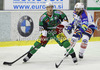 Jan Mursak (39) of HDD Telemach Olimpija and Scott Hotham (55) of EC VSV during match of EBEL league Ice hockey tournament between HDD Telemach Olimpija and EC VSV, Villach. Match between HDD Telemach Olimpija and EC VSV, Villach was held in Ljubljana Hala Tivoli arena, Slovenia, on Friday, 16th of November 2012.
