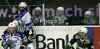  Jaka Ankerst (26) of HDD Telemach Olimpija, Ken Ograjensek (18) of HDD Telemach Olimpija and Anze Ropret (29) sitting in penalty box during match of EBEL league Ice hockey tournament between HDD Telemach Olimpija and EC VSV, Villach. Match between HDD Telemach Olimpija and EC VSV, Villach was held in Ljubljana Hala Tivoli arena, Slovenia, on Friday, 16th of November 2012.
