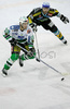 Brian Felsner (no.39) of ZM Olimpija (L) and Mark Szucs (no.25) of EHC Black Wings Linz (R) during second half finals match of EBEL League between ZM Olimpija, Ljubljana, Slovenia and EHC Black Wings Linz, Austria. Match was won by ZM Olimpija who defeated EHC Black Wings Linz with 3:2. Match was played in Tivoli Arena in Ljubljana, Slovenia on 28th of February 2008.
