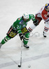 Todd Elik (no.12) of ZM Olimpija (L) and Doug Lynch (no.7) of Red Bull Salzburg (R) during second match of finals of EBEL League between ZM Olimpija, Ljubljana, Slovenia and Red Bull Salzburg, Austria. Match was won by Red Bull Salzburg who defeated ZM Olimpija with 1:3. Match was played in Tivoli Arena in Ljubljana, Slovenia on 16th of March 2008.
