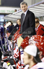 Coach of Poland, Wiktor Pysz during ice hockey match of IIHF Ice hockey World championships Division I, group B between Great Britain and Poland. Match between Great Britain and Poland of IIHF Ice hockey World championships Division I, group B was held on Friday, 23rd of April 2010 in Ljubljana, Slovenia.
