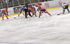 Players during match of EBEL Ice hockey league between HK Acroni Jesenice, Slovenia, and HDD Tilia Olimpija, Ljubljana, Slovenia. Match between HK Acroni Jesenice and Tilia Olimpija was played in Podmezakla hall in Jesenice, Slovenia, on Saturday, 1st of January 2011.
