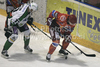 Andrej Zidan of HK Acroni Jesenice (R) and Ziga Pavlin of HDD Tilia Olimpija (L) during match of EBEL Ice hockey league between HK Acroni Jesenice, Slovenia, and HDD Tilia Olimpija, Ljubljana, Slovenia. Match between HK Acroni Jesenice and Tilia Olimpija was played in Podmezakla hall in Jesenice, Slovenia, on Saturday, 1st of January 2011.
