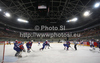 Players waiting for puck to drop during match of IIHF Ice hockey World championship Division 1 Group A between Slovenia and Great Britain. Match between Slovenia and Great Britain of IIHF Ice hockey World championship Division 1 Group A was held in Stozice Arena in Ljubljana, Slovenia, on Sunday, 15th of April 2012.
