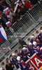 Players of Slovenia celebrate their goal during match of IIHF Ice hockey World championship Division 1 Group A between Slovenia and Great Britain. Match between Slovenia and Great Britain of IIHF Ice hockey World championship Division 1 Group A was held in Stozice Arena in Ljubljana, Slovenia, on Sunday, 15th of April 2012.
