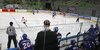 Coach of Great Britain Tony Hand observing play during match of IIHF Ice hockey World championship Division 1 Group A between Austria and Great Britain. Match between Austria and Great Britain of IIHF Ice hockey World championship Division 1 Group A was held in Stozice Arena in Ljubljana, Slovenia, on Monday, 16th of April 2012.
