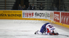 David Rodman (no.12) of Slovenia laying on ice after crashing with his teammate Tomaz Razingar during match of IIHF Ice hockey World championship Division 1 Group A between Slovenia and Ukrain. Match between Slovenia and Ukrain of IIHF Ice hockey World championship Division 1 Group A was held in Stozice Arena in Ljubljana, Slovenia, on Thursday, 19th of April 2012.
